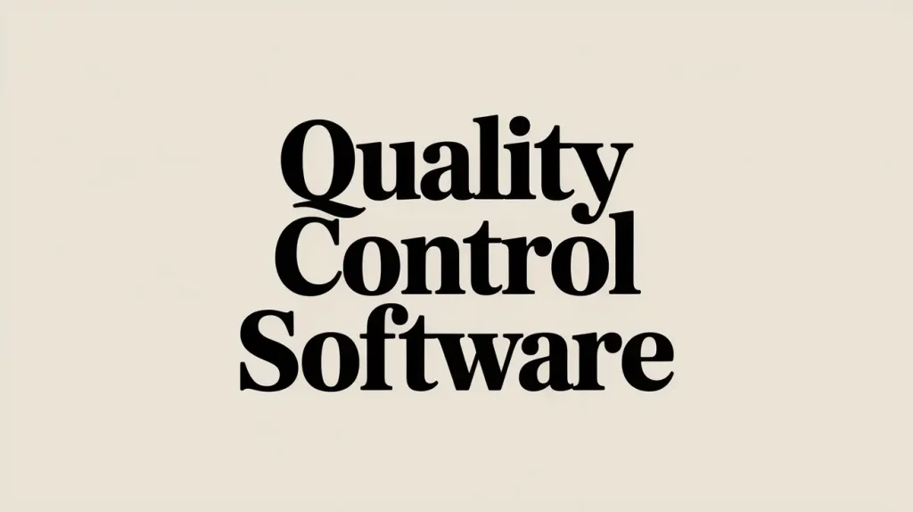 Quality control software Quality control software
